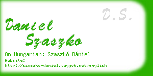 daniel szaszko business card