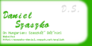 daniel szaszko business card